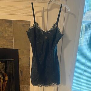 Vintage Gold Label Green Lace Slip Dress $50 Medium